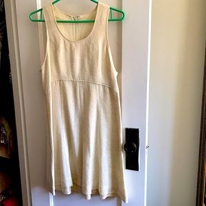 Brocade Cotton/Linen Ivory Summer Dress